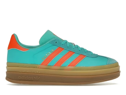 Женские кроссовки Adidas Gazelle Bold, мятно-оранжевые