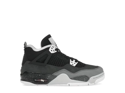 Детские кроссовки Jordan 4 Retro Fear, черно-белые