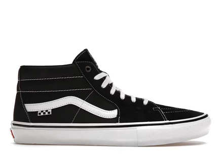 Мужские кеды Vans Skate Grosso Mid, черно-белые