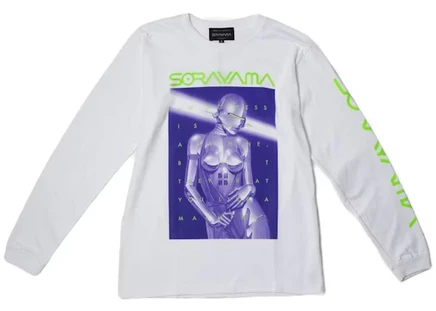 Мужской лонгслив Hajime Sorayama x Medicom Toy Sexy Robot 01, белый
