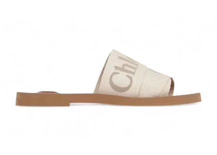Женские мюли Chloe Woody Flat, бежевые