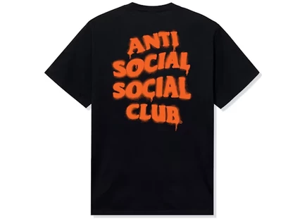 Мужская футболка Anti Social Social Club, черно-оранжевая