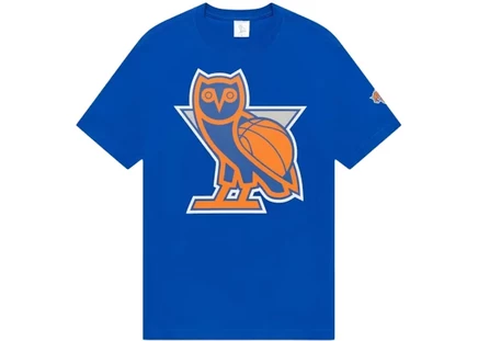 Мужская футболка OVO x NBA New York Knicks OG Owl, синяя
