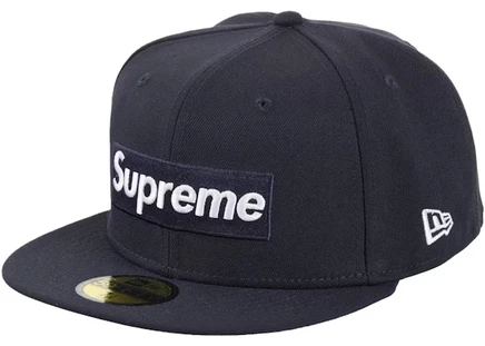 Унисекс кепка Supreme Grinch Box Logo New Era 59Fifty, синяя