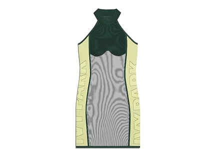 Женское вязаное платье Adidas Ivy Park Knit Logo, Dark Green/Black