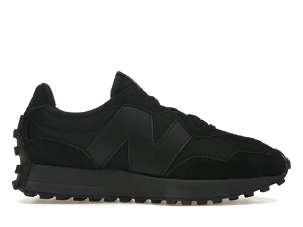 Мужские кроссовки New Balance 327 с логотипом на язычке, черно-белые