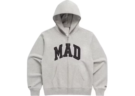 Мужское худи Gap x MadHappy Mad Full Zip, светло-серое