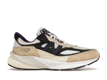 New Balance 990v6 MiUSA Teddy Santis White Black Plum white/black plum/phantom