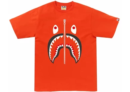 Мужская футболка Bape Shark Tee, оранжевая