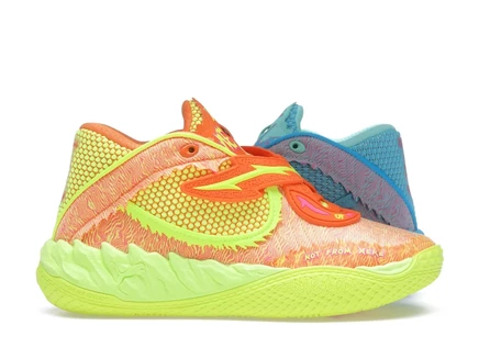 Мужские кроссовки Puma LaMelo Ball MB.05 Рик и Морти, оранжево-мятно-голубые