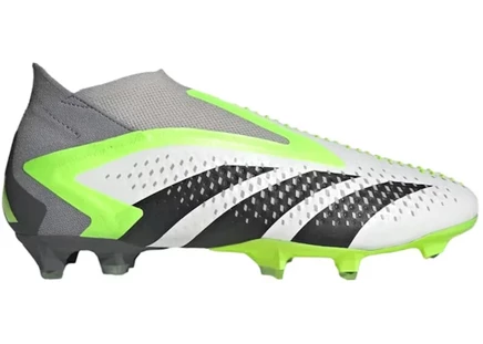 Мужские футбольные бутсы Adidas Predator Accuracy+ FG, бело-черно-лимонные