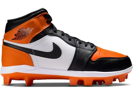 Мужские кроссовки Jordan 1 Retro High MCS Shattered Backboard, оранжево-черно-белые