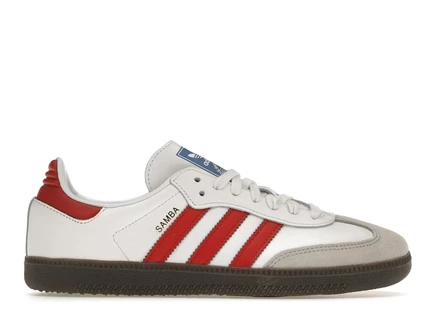 Мужские кроссовки Adidas Samba OG, белые/алые