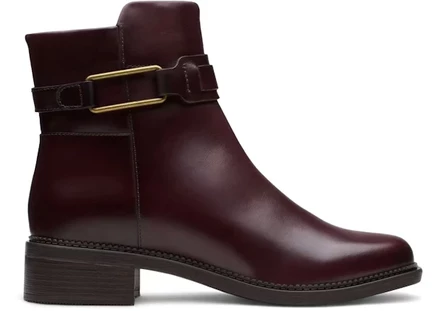 Женские кроссовки Clarks Maye Bella из кожи, бордовые