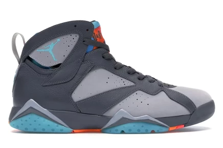 Мужские кроссовки Jordan 7 Retro Barcelona Days, серо-оранжево-бирюзовые