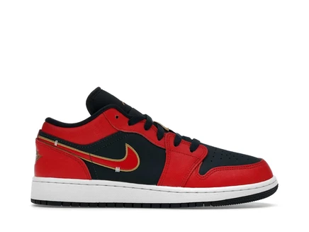Детские кроссовки Jordan 1 Low, темно-синие/красные