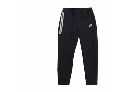 Детские джоггеры Nike Tech Fleece с отражающей отделкой, черно-серые