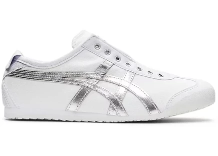 Мужские слипоны Onitsuka Tiger Mexico 66 Slip-On, бело-серебристые