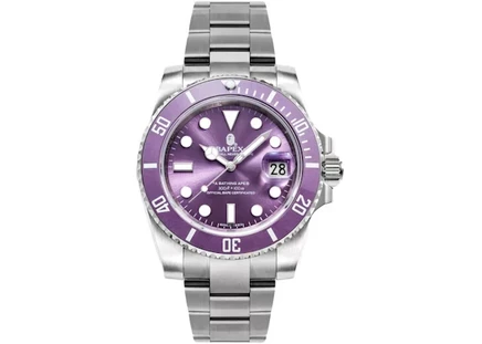 Унисекс наручные часы Bape Bapex 1, серебристо-фиолетовые