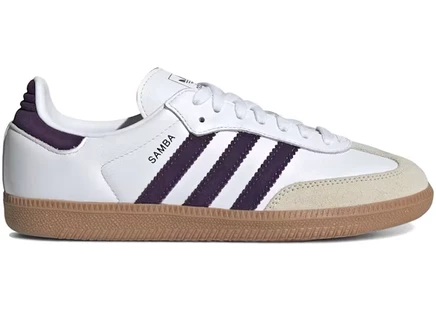 Женские кроссовки Adidas Samba OG, White/Alumina/Aurora Plum
