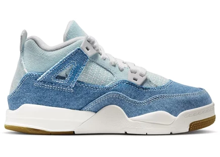 Детские кроссовки jordan 4 retro tex denim (ps), синие