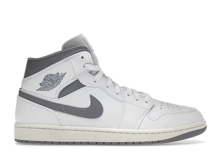 Мужские кроссовки Jordan Air Jordan 1 Mid, бело-серые
