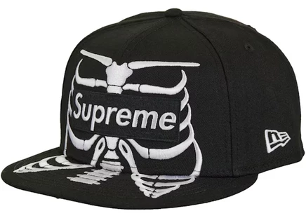 Унисекс кепка Supreme 59Fifty Bones Box Logo, черная
