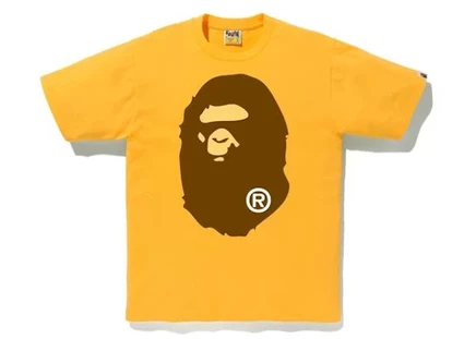 Мужская футболка Bape Big Ape Head, желтая