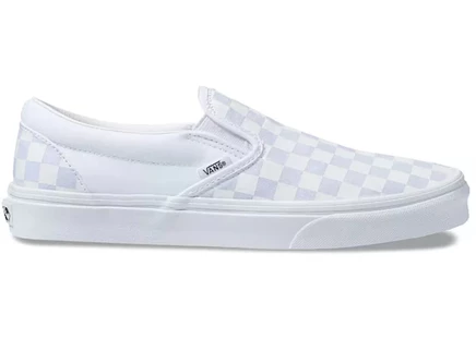 Мужские слипоны Vans Classic Slip-On Checkerboard, белые