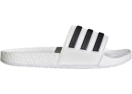 Мужские шлепанцы Adidas Adilette Boost, бело-черные
