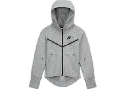 Детская худи на молнии Nike Tech Fleece, темно-серый/черный