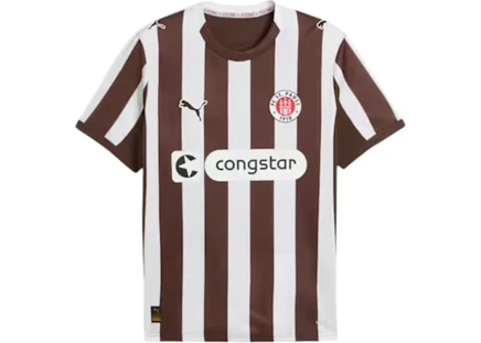 Мужское джерси Puma FC St. Pauli 25/26, коричнево-белое