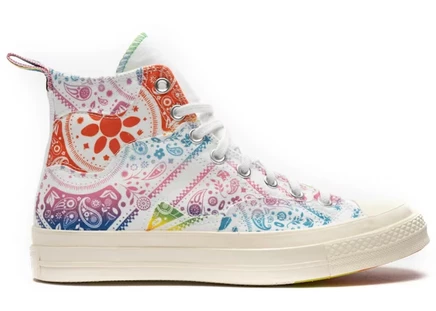 Унисекс высокие кеды Converse Chuck Taylor All Star 70 Pride 2022, бело-красные