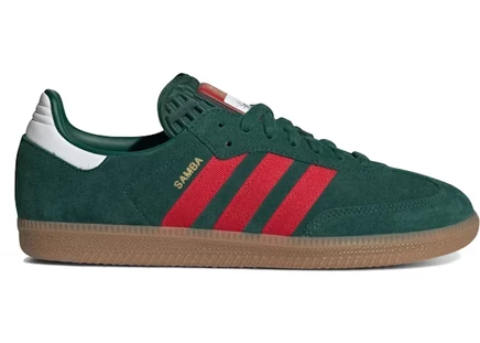 Мужские кроссовки Adidas Samba OG Mexico, зелёно-красные
