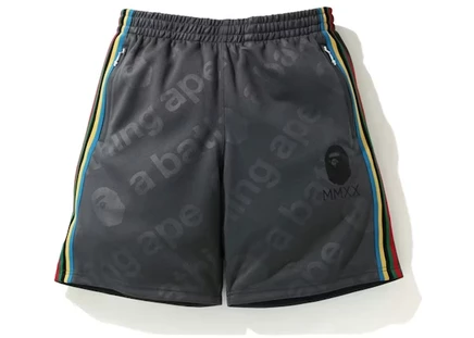 Мужские шорты Bape Side Tape из джерси, серые