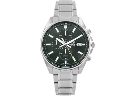 Мужские часы Casio Edifice EFV-610D-3CVUEF, корпус 44 мм, сталь, зеленые