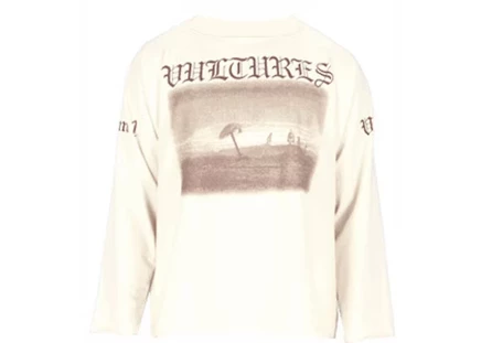 Мужской лонгслив Yeezy Vultures Long T, белый