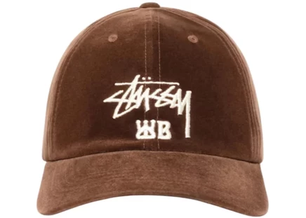 Мужская кепка Stussy x Wales Bonner, коричневая