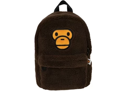 Унисекс мини-рюкзак Bape Baby Milo из шерпы, коричневый
