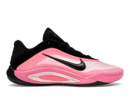 Женские баскетбольные кроссовки Nike A'ja Wilson A'One Leo Lights, черные с розовыми акцентами