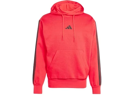 Мужское худи Adidas Essentials 3-Stripes, рубиново-черное