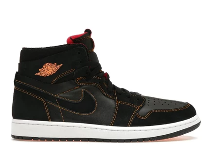 Мужские кроссовки Jordan 1 High Zoom CMFT, черные/цитрус