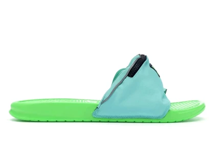 Мужские сланцы Nike Benassi JDI с карманом, зелёные