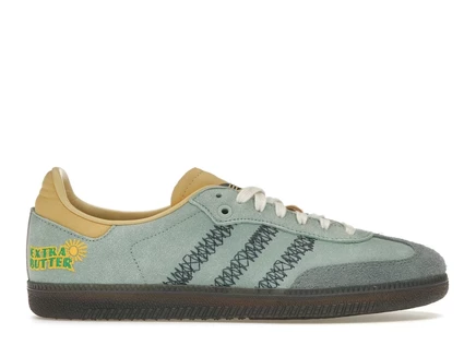 Мужские кеды Adidas Samba Consortium Cup Extra Butter, белые с коричневой подошвой