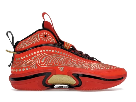 Jordan 36 Luka Doncic El Matador chile red/metallic gold-university red-black