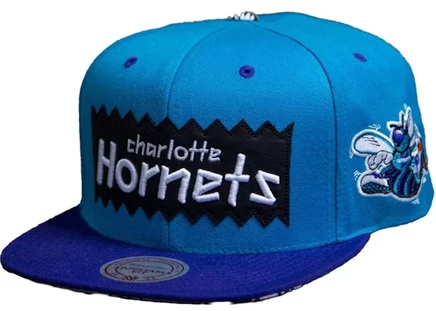Унисекс бейсболка Mitchell & Ness STA3, бирюзово-фиолетовая