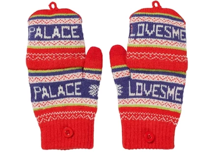 Мужские перчатки Palace Loves Me вязаные, красные