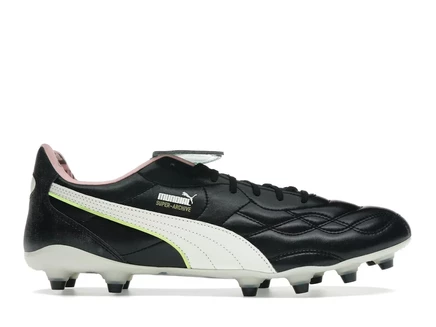 Мужские бутсы Puma King FG/AG, черно-бело-розовые