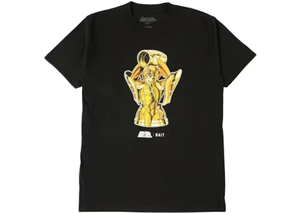 Мужская футболка BAIT x Saint Seiya Aquarius Gold, черная