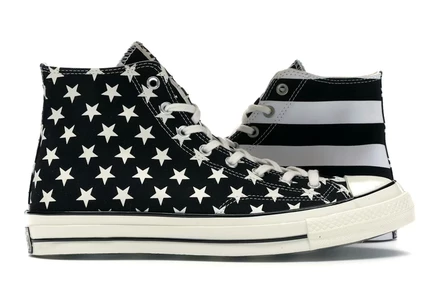 Мужские кеды Converse Chuck 70 «American Flag», черно-белые